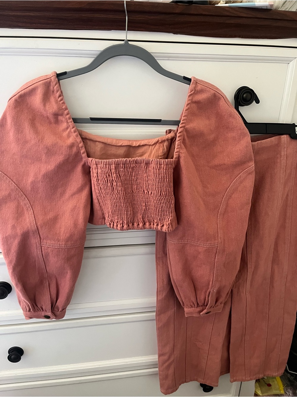 Free people Pink Marley denim set - Picture 4 of 5